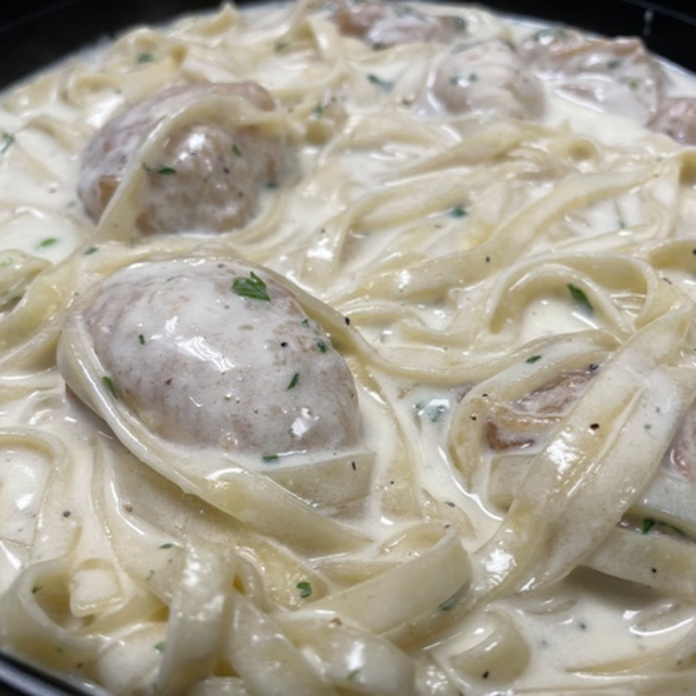 Chicken Fettucine Alfredo.