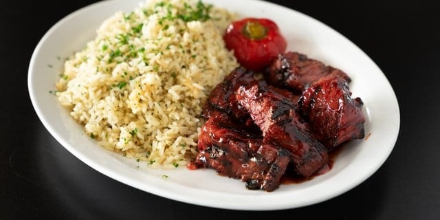 Marinated Sirloin Steak Tips.