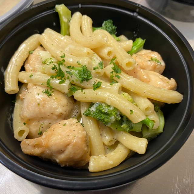 Chicken, Ziti & Broccoli.